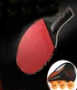 Raquette de batte de tennis de table à l'échelle nanométrique de carbone d'imitation professionnelle 98 longue poignée courte Pong Paddle avec balle et sac de transport Raquets4851193