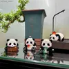 블록 최신 Kaii Panda Life 마이크로 빌딩 블록 귀여운 동물 모델 나노 미니 벽돌 피겨 어린이 장난감 생일 산타 선물 R231208