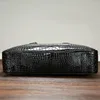 Porte-documents de luxe peau de Crocodile en cuir véritable, mallette d'affaires pour hommes, sac à bandoulière Alligator, messager pour ordinateur portable