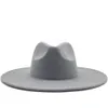 Classical Wide Brim Fedora Hat Black White Wool Men Femmes Femmes Cruscables Chapeaux d'hiver CHATS JAZZ CHATS 231