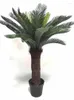 Dekorativa blommor 90/110/140 cm konstgjorda Cycas Revoluta Tree Fake Sago Palm Bonsai Tropical Green Plants Home Office Garden Floor Floor Potteded