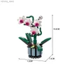 Bloki MOC Micro Orchid z blokami wazonowymi 10311 Flower Flower Model Zestawy dla dzieci dla dzieci z cegiełki Prezent do dekoracji biura domowego R231208