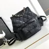 12A Upgrade Mirror Quality Designer Small Duma Tank Backpack Damen Echtleder Quilted Purse S Handtaschen Black Caviar Double Shoulder Chain Box Bag