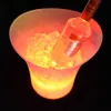 Seaux à glace et refroidisseurs 5L 6 couleurs LED seau à glace étanche en plastique éclairer les seaux à bière de Champagne pour les bars discothèques soirée 231207