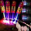 Led Rave Toy 101 шт. Детские игрушки-ракеты Светящаяся вспышка Светодиодная подсветка Резиновая лента Катапульта Игры На открытом воздухе Эластичные быстрые летающие подарки 231207