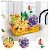 Blocos 326 pçs moc bloco flor suculentas vasos blocos de construção apto para kit romântico montagem tijolos para crianças meninas brinquedos presentes r231208