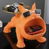 Storage Boxes Fashionable French Bulldog resin decoration living room entrance bedroom tabletop decoration home key jewelry storage box with tray 231208