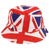 Berets UK Flag Bucket Hat Outdoor Fisherman Caps Moda Sol para Mulheres Homens