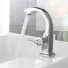 Bathroom Sink Faucets Chrome Basin Copper Tap Single Handle Spout Bath Cold Water Faucet Saving Temperature Adjustable