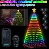 Christmas Decorations Tuya App Christmas RGBIC Tree Lights Ideal LED Fairy String Light DIY Smart Bluetooth Star Lights Xmas Wedding Party Decoration 231207