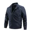 Vestes pour hommes KOODAO Printemps et automne pour hommes Casuals Manteau léger extérieur revers polyester noir / bleu / vert