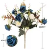 Decoratieve bloemen Kunstrozenboeketten Plastic Zijde Bruiloft Europese Buitenlandse Handel
