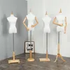 Cintres modèle accessoires femmes demi longueur vêtements boutique vitrine vêtement présentoir corps humain robe de mariée mannequin en bois factice