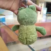 Porte-clés grenouille de dessin animé, jolie petite grenouille verte debout, pendentif de sac d'école pour enfants, porte-clés de voiture