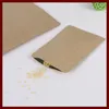 Jewelry Pouches 500pcs 7x10cm Flat Brown Kraft Paper Bag No Window Not Stand Up Zipper/zip Lock Packaging Bags For Gifts/tea