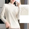 Women's Sweaters Autumn And Winter Style Underlay Knitted Top Fashion Trend Versatile Half High Neck Pullover Bottom Shirt Female