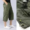 Męskie spodenki Zomer Heren Casual Katoenen Cango kombinezon Lange Lengte Multi Pocket Broek Militaire Tactisch Kort