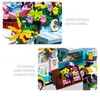 Blocks Mini Parts City Outing Bus Friends Camper Van Camping Car Princess Flower Cart Truck Street Building Blocks For Toys Girls R231208