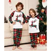 Famille correspondant tenues vêtements de Noël pyjamas ensemble adulte enfants mère père fils Noël bébé barboteuses vêtements de nuit pyjamas tenue 231207