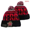 Casquettes pour hommes NCAA Alabama Chapeaux Toutes les 32 équipes tricotées à revers marron Minnesota Golden Gophers Bonnets rayés en laine chaude USA College Sport Bonnet en tricot