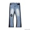 Jeans de créateurs pour hommes Jeans à micro-corne à jet d'encre de haute qualité Denim de luxe Galerie Sweat Department Pantalon en détresse déchiré noir bleu violet jeans 11XOIW