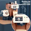 Doll House Accessories Kids Coffee Machine Toy Set Kitchen Toys Simulation Food Bread Cake Pretend Play Shopping Cash Register For Children 231207