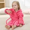 Serviettes Robes Dessin animé dinosaure enfants peignoirs bébé enfants pyjamas à capuche serviette de plage peignoir doux peignoir de bain enfant en bas âge garçons filles Robes robe 231208