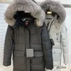 Мужская куртка-бомбер Moose Knuckle на меху, женская канадская куртка с белым и черным мехом, белая куртка на утином пуху 2152 5920 5213 8160