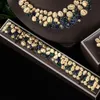 Zestawy biżuterii ślubnej Zestaw panny młodej Dubai kompletny do projektu akcesoriów imprezowych dla kobiet 231208