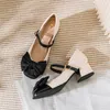 Dress Shoe s Chunky Block Pumps Slip On Low Heel Closed Round Toe Classic Mid Square Wedding Party Office Lady 231208