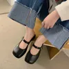Brown Toe Closed Handmade Well Sandals Korean Style Girls Slippers Small Size 33 Casual Flats Slip-on Shoes Women Slides Mules 93