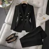 Damen-Zweiteiler-Hosen-Ensemble aus Blazer und Hose für elegante Damenwesten für surintendante Angelegenheiten der Frau 231206