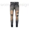 Men's Jeans designer luxury JB New Dirty Embroidered Letter Slim Fit Elastic Leggings KT4Q