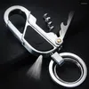 Keychains Jobon Men Key Chain Multifunktion Folding Clipper Wine Corkrew Keychain Tool For Ring Holder Christmas Day Xmas Gift263m