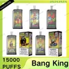 Original Bang King 15000 puffs engångsvape Pen E Cigarett 650mAh Uppladdningsbart batteri 25 ml POD Mesh COIL VAPE.2%3%5%