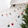 Decorative Flowers 6PCS Artificial Pine Cones Acorn Bunches DIY Material Pendants Small Ball String Gray Felt Christmas Decorations