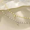 Chaîne de pieds en argent étincelant avec perles rondes féminines, design géométrique petit et unique, chaîne de pieds sexy
