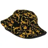 Wide Brim Hats Bucket Woman Men Bob Hat Gold Baroque Luxury Caps Birthday Gift Idea 231208