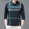 Men's T-Shirts New Elastic Autumn Long Sle Mens Shirts Luxury Loose Wide Striped Business Casual Warm Tops Fashion Man Tees 4XL L231208