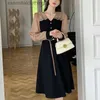 Urban Sexy Dresses Spring Summer Korean Fashion Vintage Ruffles Spliced ​​A-Line Dress Ladies Fake Two Pieces Elegant Robe Casual Vestidos de Fiesta L231208