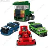 차단 New Speed ​​Championship F1 Super Sports Racing Building Building Blocks Moc Small Vehicle Car Classic Model Bricks Toys 어린이 선물 R231208