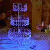 7 Tier Clear Round Acrylic Cupcake Stand Home Party Dessert Crystal Pendant Display Rack Wedding Table centerpieces Favors