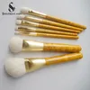 Makeup Brushes Shoushoulang Professional Handmade Make Up Brush Kit Saikoho Goat Hair Face Eye Brush Golden Phoebe Handle Makeup Brushes Set 231202