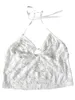 Abiti da lavoro Trendy Distressed Halter Lungo bianco Crop Top e gonna Set da 2 pezzi Abiti sexy da vacanza al mare per le donne 2024