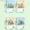 Block City Street View Building Blocks Bakery Flower Shop TeaHouse Målning Studio Building Assembly Bricks Kids Toys Christmas Gift R231208