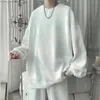 Męskie swetry 2023 Bluzy Jacquard bluza męska Biała pullover streetwear swobodne ubrania modne męskie koreańskie harajuku t shirtl231113