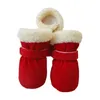 Dog Apparel Winter Footwear Chihuahua Anti-slip Thick Care Puppy Boots Small 4pcs Snow Pet Shoes Warm Rain For Dogs Waterproof
