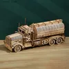 Block DIY 3D TROE PUZZLES Money Box Piggy Bank Fuel Truck Model Byggnadsblock Kits Assembly Jigs Toy Gift for Children Adult R231208