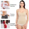 Kadınlar shapewear üstleri, sütyen tankında inşa edilmiş karın kontrol kamisosolleri üst zayıflama iç çamaşırı bel antrenör yelek vücut şekillendirici gömlek