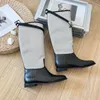 Fashion Designer High Boots Women's Luxury Shoes for Winter Splicing Knight Boots High Quality 25621